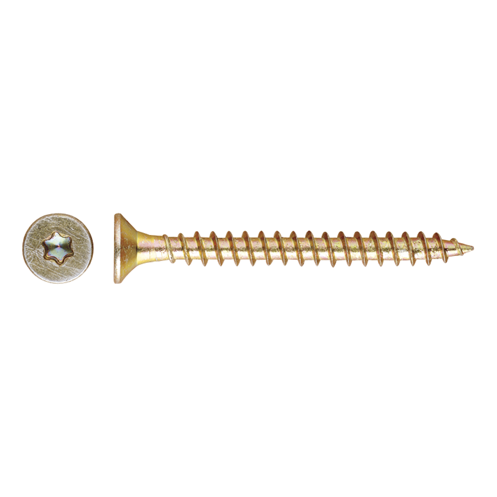 Vis aggloméré Torx zinguée jaune 