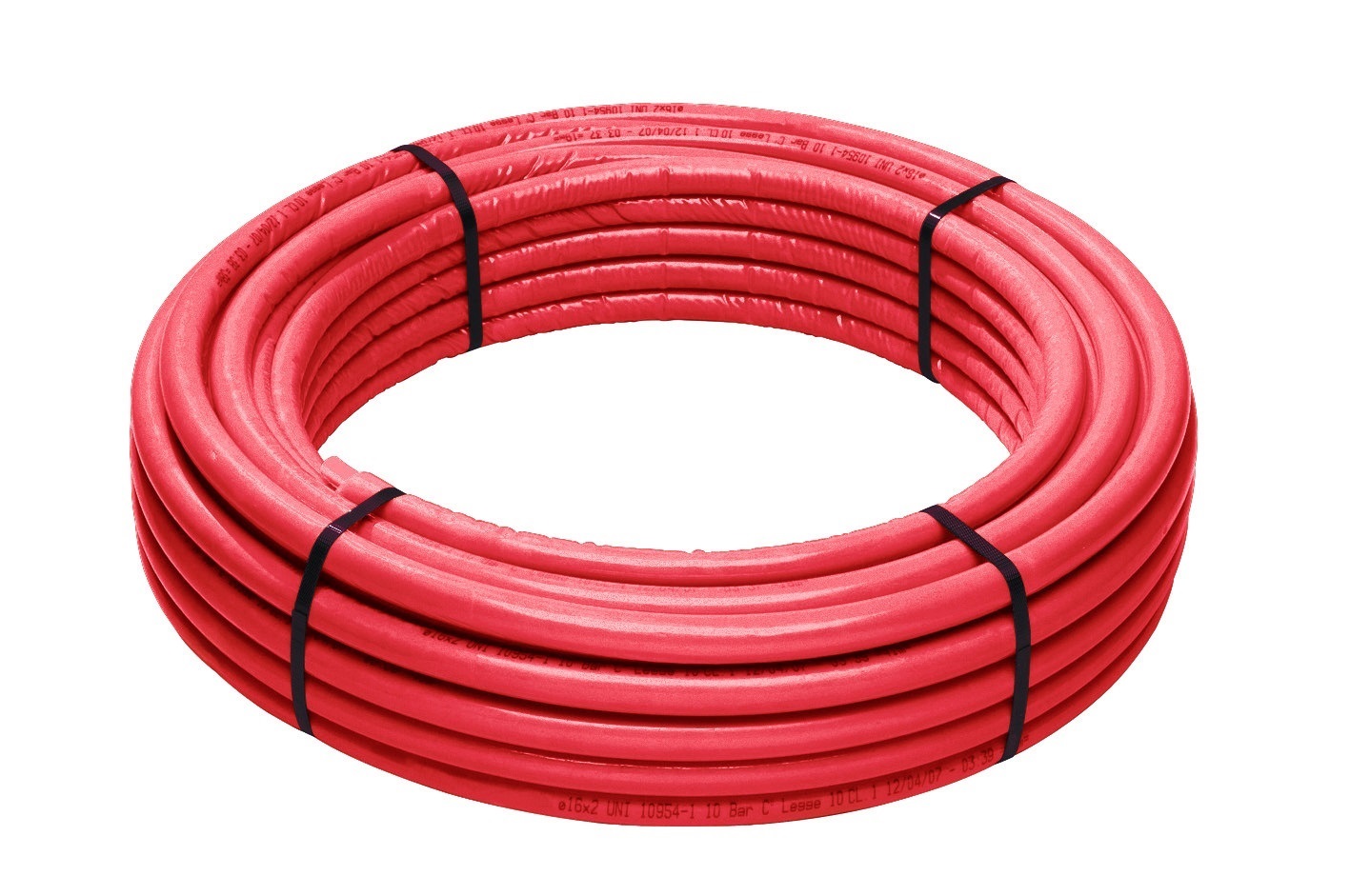 Alu-Verbundrohr mit Vorisolierung 6mm Rot