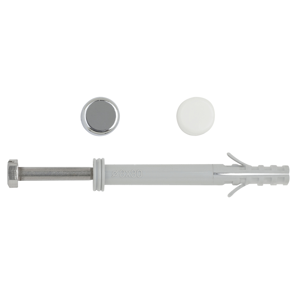 Kit de fixation WC et bidet M6 x 80 – Inox avec chevilles longues